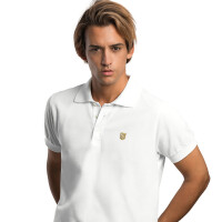 MENTIAGO Herren Poloshirt Weiß L 4