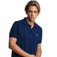 MENTIAGO Herren Poloshirt Navyblau L 4