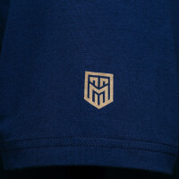 Herren T-Shirt mit gummiertem Logo-Print Navyblau XL 3