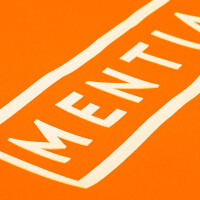 Herren T-Shirt mit gummiertem Logo-Print Orange M 2