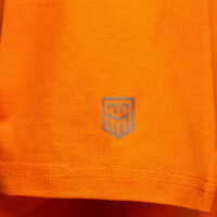 Herren T-Shirt mit gummiertem Logo-Print Orange M 3
