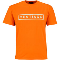 Herren T-Shirt mit gummiertem Logo-Print Orange 2XL 1