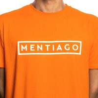 Herren T-Shirt mit gummiertem Logo-Print Orange 2XL 4