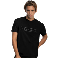 Herren T-Shirt mit gummiertem Logo Schwarz 2XL 5