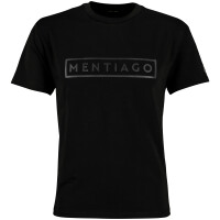 Herren T-Shirt mit gummiertem Logo Schwarz 3XL 2