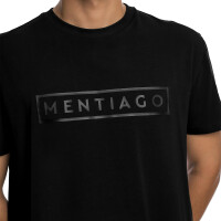 Herren T-Shirt mit gummiertem Logo Schwarz 3XL 4