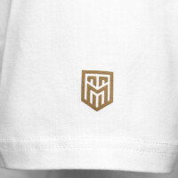 Herren T-Shirt mit gummiertem Logo Weiß M 3