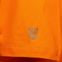 Herren T-Shirt mit gummiertem Logo Orange M 1