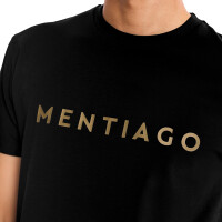 Herren T-Shirt mit MENTIAGO Logo gummiert Schwarz L 2