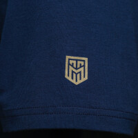 Herren T-Shirt mit MENTIAGO Logo gummiert Navyblau M 3