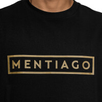 Herren T-Shirt mit gummiertem Print Schwarz L 2