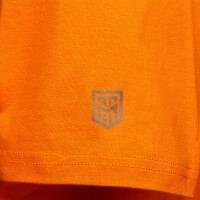 Herren T-Shirt mit beflocktem Logo-Print Orange M 1