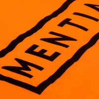Herren T-Shirt mit beflocktem Logo-Print Orange XL 4