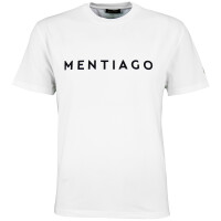 Herren T-Shirt mit beflocktem Logo Weiß M 5