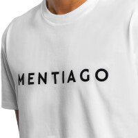 Herren T-Shirt mit beflocktem Logo Weiß L 4