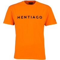 Herren T-Shirt mit beflocktem Logo Orange L 4