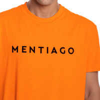Herren T-Shirt mit beflocktem Logo Orange 3XL 5