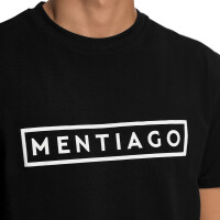 Herren T-Shirt mit beflocktem Print Schwarz M 3