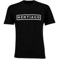 Herren T-Shirt mit beflocktem Print Schwarz XL 1