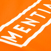 Herren T-Shirt mit beflocktem Print Orange S 3