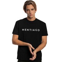 Herren T-Shirt mit MENTIAGO Print beflockt Schwarz S 2