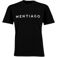 Herren T-Shirt mit MENTIAGO Print beflockt Schwarz L 3