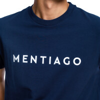 Herren T-Shirt mit MENTIAGO Print beflockt Navyblau M 4