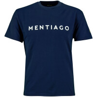 Herren T-Shirt mit MENTIAGO Print beflockt Navyblau 2XL 1