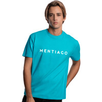 Herren T-Shirt mit MENTIAGO Print beflockt Türkis XL 4
