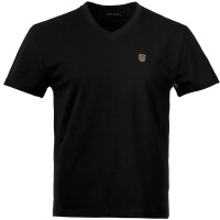 Herren T-Shirt mit V-Ausschnitt Schwarz XL 3