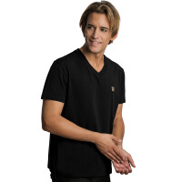 Herren T-Shirt mit V-Ausschnitt Schwarz 2XL 1