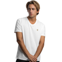 Herren T-Shirt mit V-Ausschnitt Wei&szlig; S