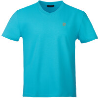 Herren T-Shirt mit V-Ausschnitt Türkis XL 3
