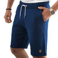 Shorts für Herren mit bedruckten MENTIAGO Wappen Navybl