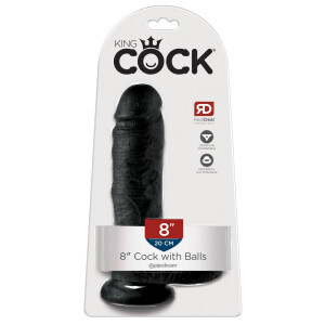 King Cock 8 Cock w balls dark