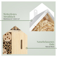 Insektenhotel mit Metalldach