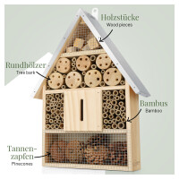 Großes Insektenhotel mit Metalldach