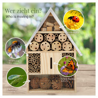 Großes Insektenhotel mit Metalldach