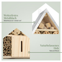 Großes Insektenhotel mit Metalldach