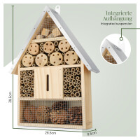 Großes Insektenhotel mit Metalldach