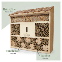 Second Wildbienen-Villa aus naturbelassenem