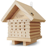 Bienenhotel aus 100% Kiefernholz, fertig