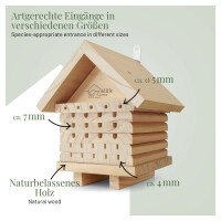 Second Bienenhotel aus 100% Kiefernholz, fertig