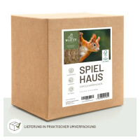 Eichhörnchen-Spielhaus aus FSC-Holz mit integrierter Fluchtmöglichkeit