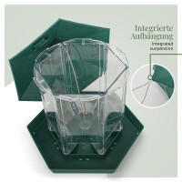 Futterlaterne Grün – Stilvolle, wetterfeste Futterstation für Vögel 2