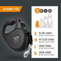 Professionelle Rollleine S für Hunde bis 15kg - 5m Nylon Gurt 2