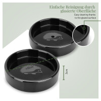 Igel Futterschale + Trinkschale Set aus frostbeständiger Keramik 6