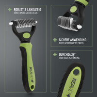 REAVET Unterwollbürste XS-S für Hunde und Katzen -