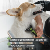 REAVET Unterwollbürste S-M: Sanfte Pflege für Hund