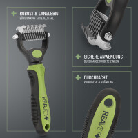 REAVET Unterwollbürste S-M: Sanfte Pflege für Hund